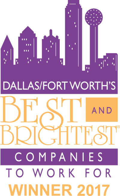 Dallas/Fort Worth's best and brightest companies to work for winner 2017.