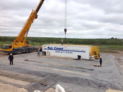 Sun Coast Resources new Barnhart, Texas facility in construction.
