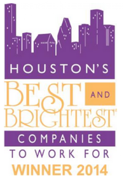 Houston's best and brightest companies to work for winner 2014.