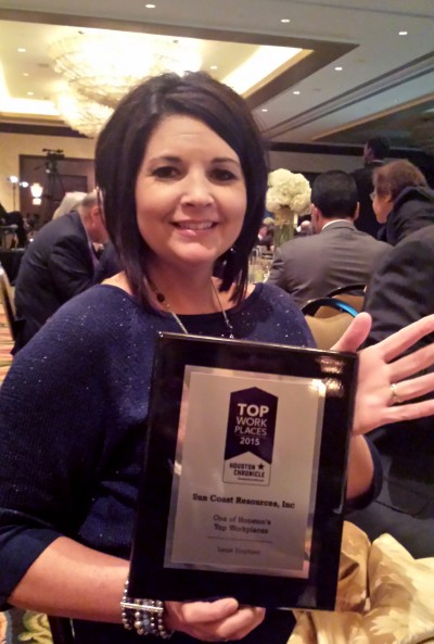 Sun Coast Resources named among top workplaces to work from the Houston Chronicle award.