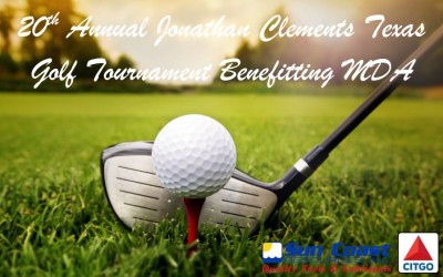Sun Coast and Citgo raise $140,000 for MDA at 20th annual Jonathan Clements Texas Golf Tournament.