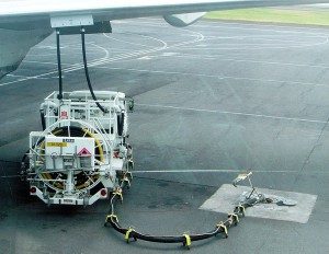 fueling a jet plane with jet fuel 