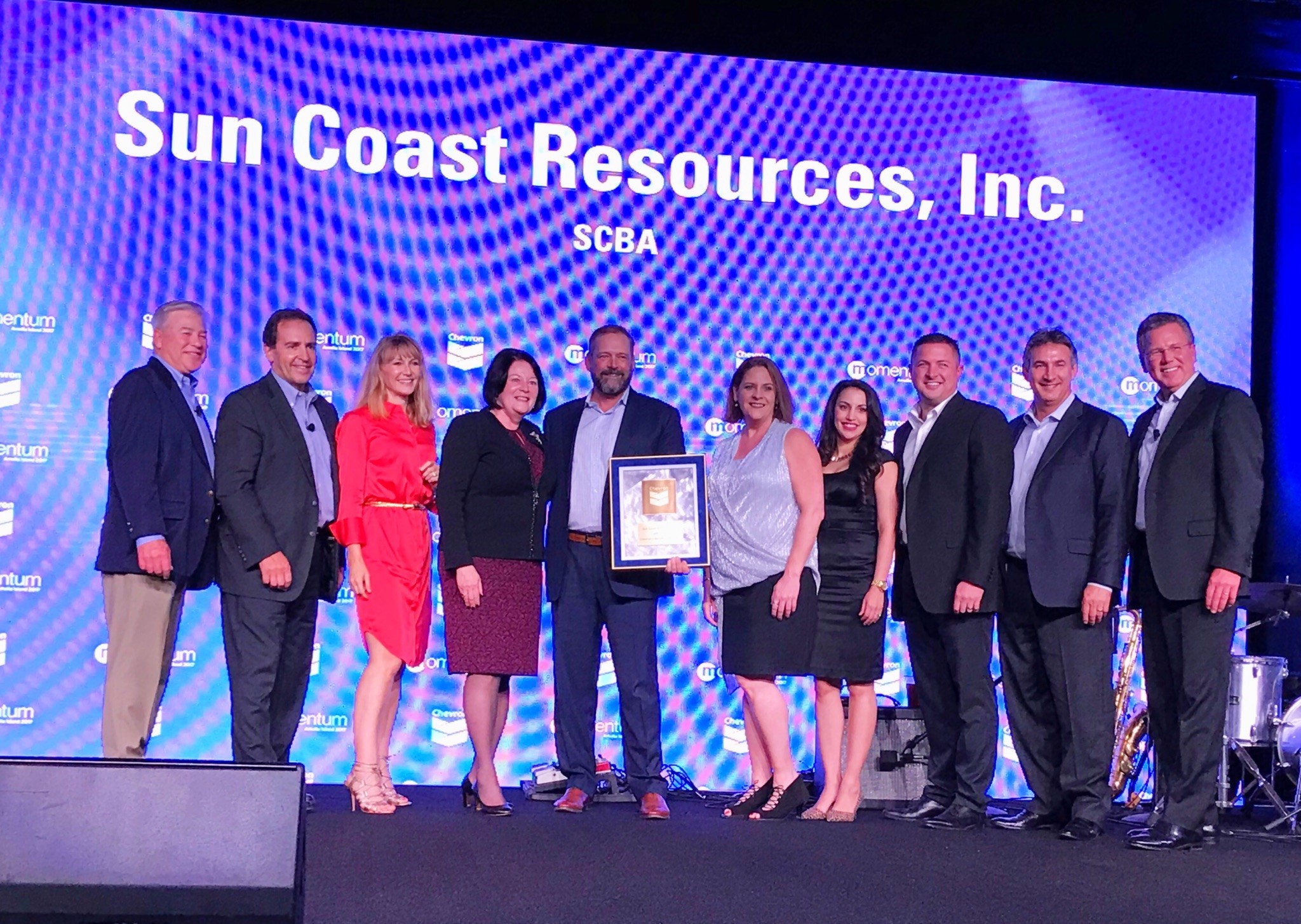 Gold Chevron Lubrication Marketer 2017 winner Sun Coast Resources.