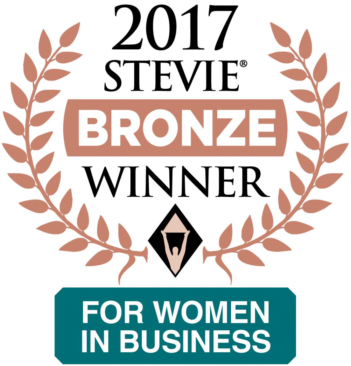 2017 Stevie Bronze winner for women in business.