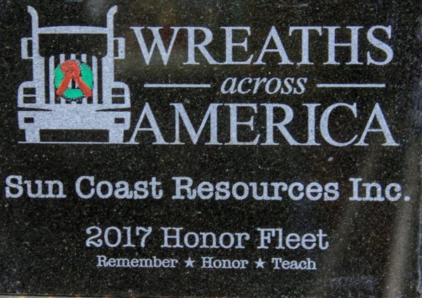Wreaths Across America 2017 Honor Fleet Sun Coast Resources.