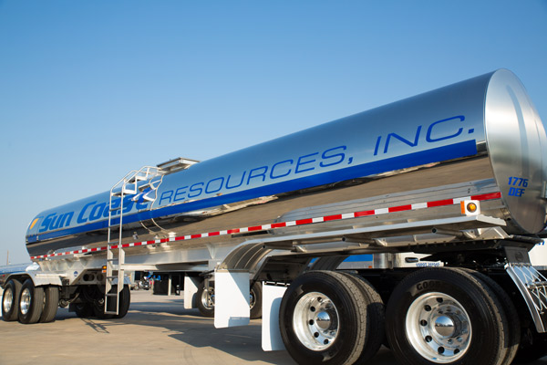 Sun Coast Resources industrial fuel and lubricant truck.