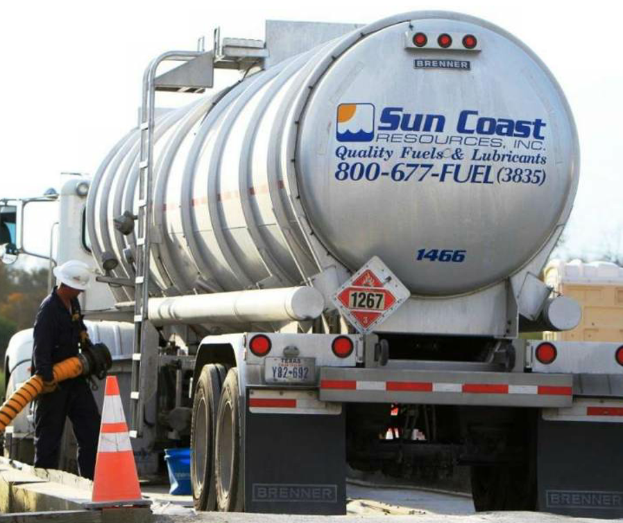 Sun Coast Resources fueling truck for Hurricane Florence emergency response.